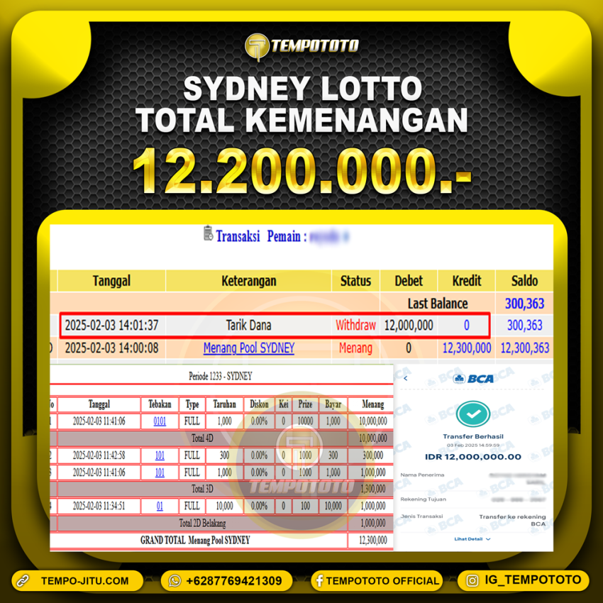 BUKTI JP TEMPOTOTO TOGEL