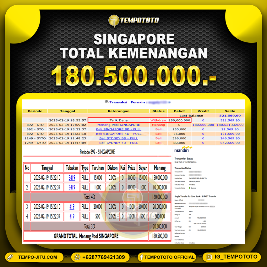 BUKTI JP TEMPOTOTO TOGEL