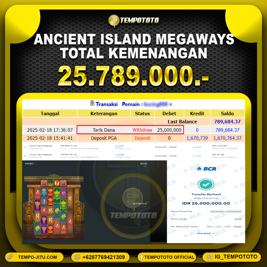 BUKTI JACKPOT TEMPOTOTO SLOT