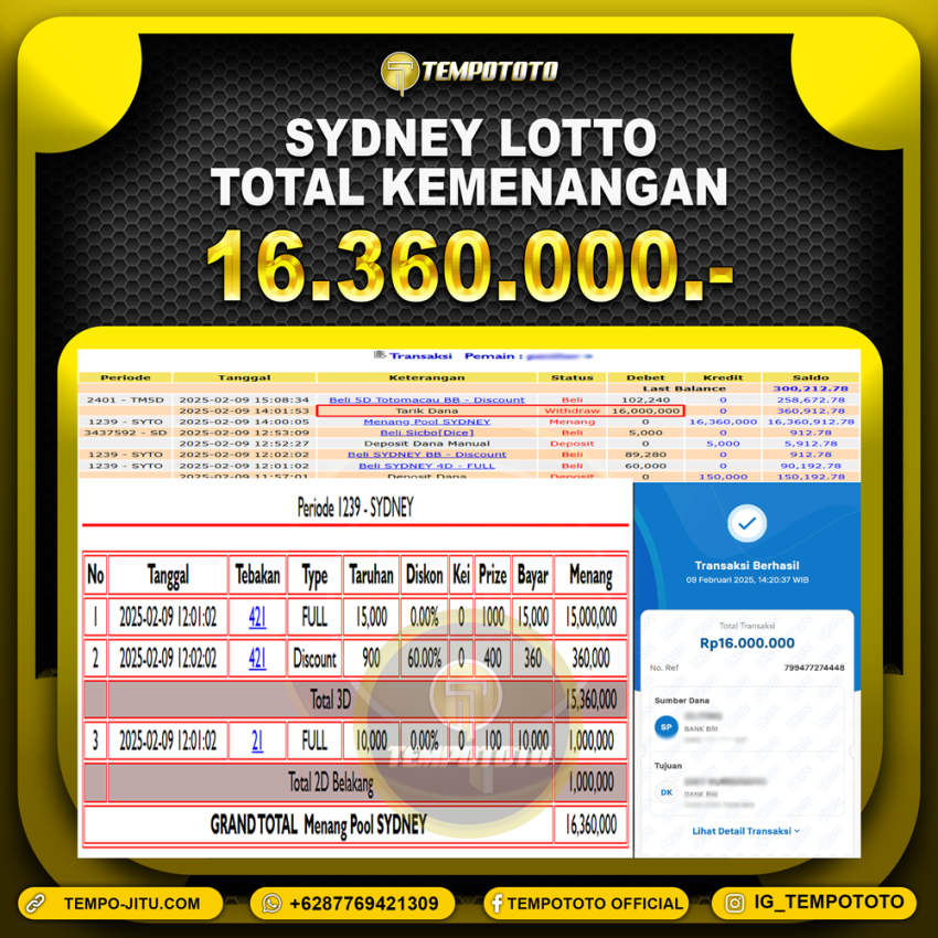 BUKTI JP TEMPOTOTO TOGEL