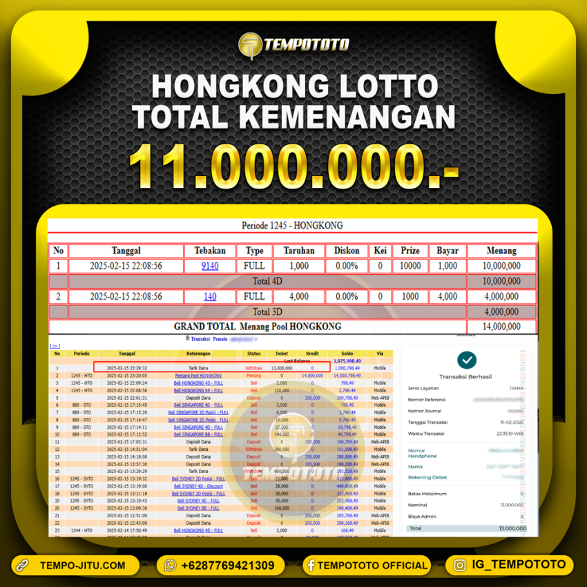 BUKTI JP TEMPOTOTO TOGEL