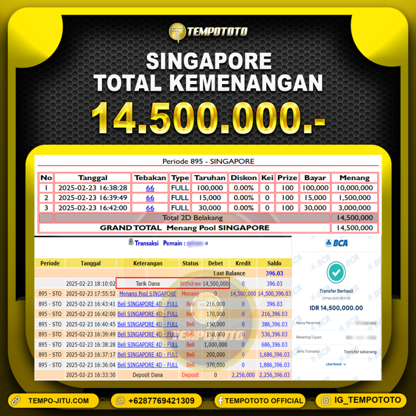 BUKTI JP TEMPOTOTO TOGEL