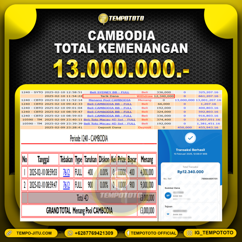 BUKTI JP TEMPOTOTO TOGEL