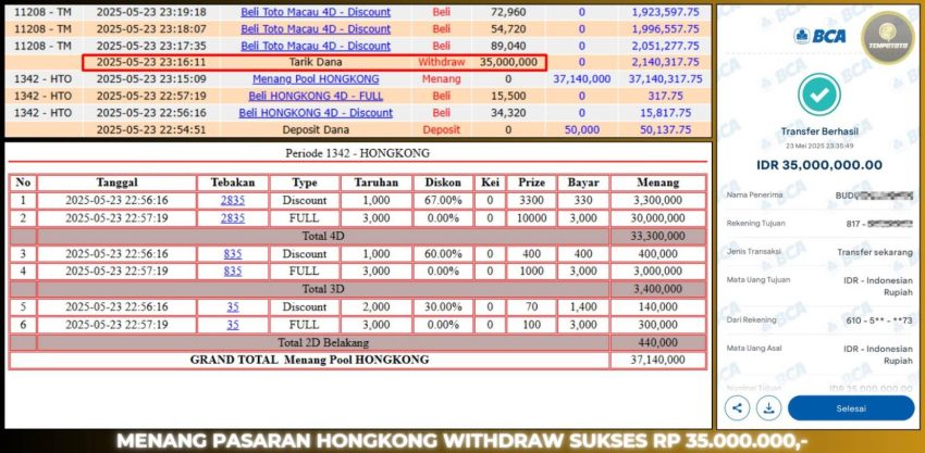 BUKTI JP TEMPOTOTO TOGEL