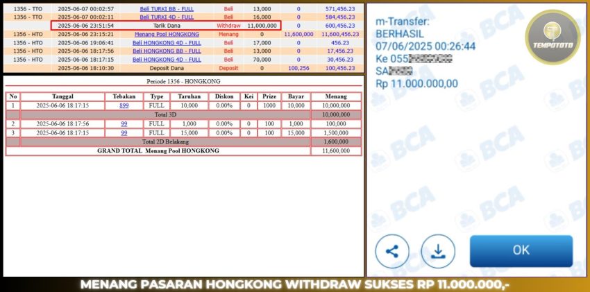 BUKTI JP TEMPOTOTO TOGEL